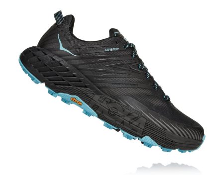 Hoka One One Speedgoat 4 Gore-tex Ženske Trail Tekaški Čevlji Temno Siva / Temno Siva SI-657193W